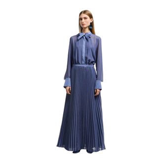 Emporio Armani Gelegenheidsjurken - Dames - Jurken - Blauw - Maat: L Tweed