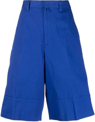 AMBUSH oversized knee-length shorts - men - Cotton/Cotton - M - Blue