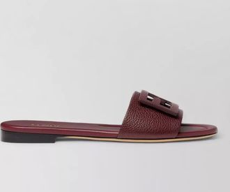 Fendi leather baguette slides