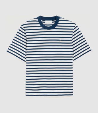 Ami T-Shirt With Ami De Coeur Patch Encre Blanc