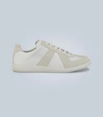 Maison Margiela Replica leather and suede sneakers