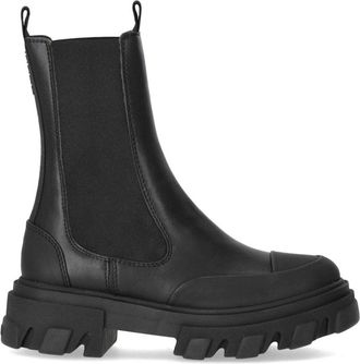 Ganni Mid Chelsea Boots - Dames - Chelseaboots - Zwart - 36 EU - Leer - Schoenen
