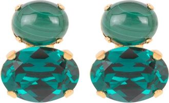 Jennifer Behr Orecchini Yvette con cristalli - Grigio