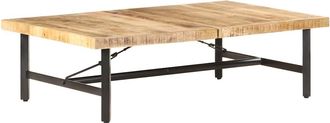 vidaXL Vidaxl - Mesa De Centro De Madera Maciza De Mango 142x90x42 Cm