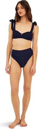 Beach Riot Blair Top Womens Swimwear Navy : LG, Polyester/Spandex