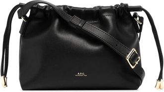 A.P.C. Ninon Mini Schoudertas - Dames - Schoudertassen - Zwart - ONE Size - Polyester - Tassen