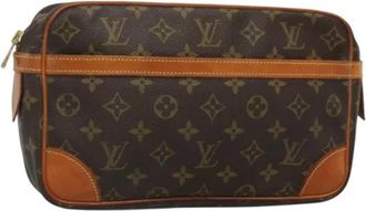 Louis Vuitton Pre-owned Tela clutches - - Pre-owned - Donna - Marrone - ONE SIZE