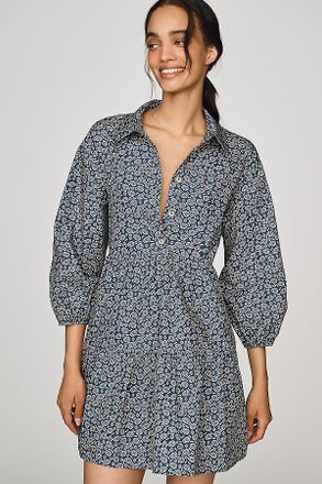 Maeve Bettina Tiered Mini Shirtdress