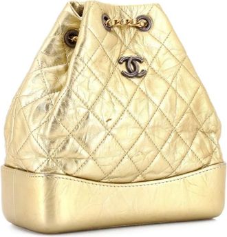 Chanel Gabrielle Quilted Calfskin Small backpack - Goud