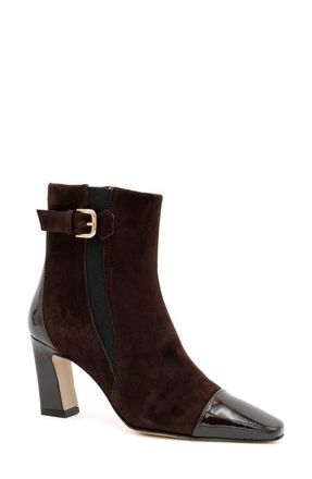Amalfi By Rangoni Feroce Cap Toe Bootie in Ebony Cashmere T Moro Vernice at Nordstrom, Size 7.5