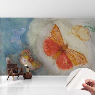 Tulup Carta Da Parati Autoadesiva - Fotomurale - Alta Qualit&agrave; - Per La Cucina - Camera Da Letto - Farfalle Colorate 416x254 Cm