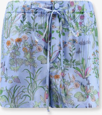 Gucci Shorts in seta stampata - GUCCI - gender_Woman