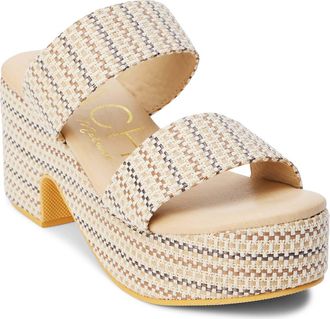 Matisse Footwear Ocean Ave Espadrille Platform Slide Sandal in Ivory Mosaic at Nordstrom, Size 10