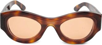 Sunnei Occhiali da sole ovali - Marrone