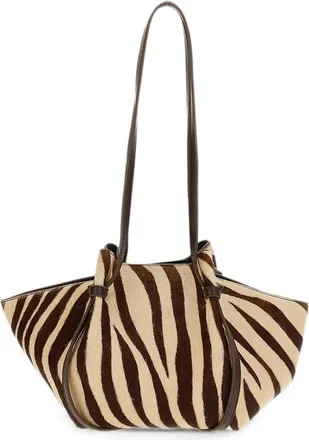 Yuzefi Zebra-print Pony-effect Shoulder Bag