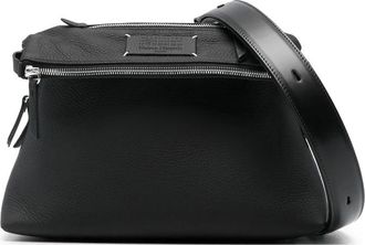 Maison Margiela Kleine Zachte Multifunctionele Tas - Heren - Schoudertassen - Zwart - ONE Size - Leer - Tassen