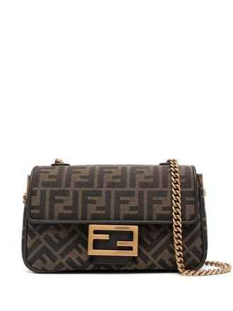 Fendi Borsa a spalla Baguette mini - Marrone
