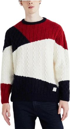 Pepe Jeans London Rondgebreide trui - Heren - Ronde hals truien - Veelkleurig - L - Polyester - Truien & Vesten