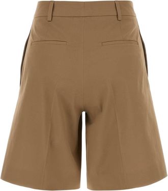 Pantaloni Torino Womens Stretch Cotton Bermuda Shorts Beige Elastane Bermudas