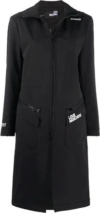 Moschino Love Zipped Logo Print Coat Size XL