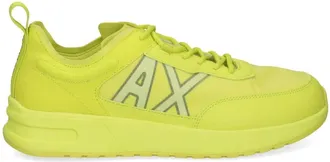 A|X Armani Exchange logo-print panelled sneakers - men - Polyester/Synthetic Rubber/Polyurethane/Polyurethane/Fabric - 10 - Yellow