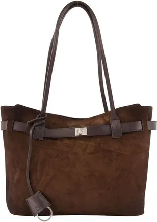 Balenciaga Brown Suede Medium Bel Air Shopping Bag