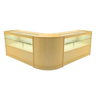 MonsterShop Selene LED Shop Counter Set CM60 & 2 x C1500 - Maple in Beige