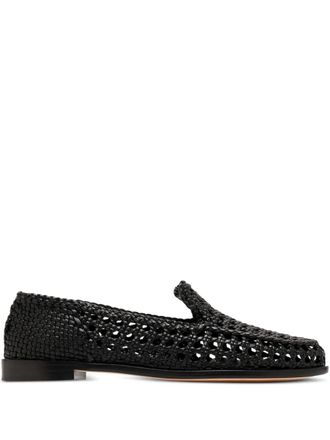 Dragon Diffusion woven leather loafers - women - Leather/Leather/Leather - 39 - Black