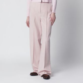 Max Mara Rose-beige wide-leg trousers