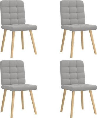 vidaXL Sillas De Comedor 4 Uds Tela Gris Nube Vidaxl