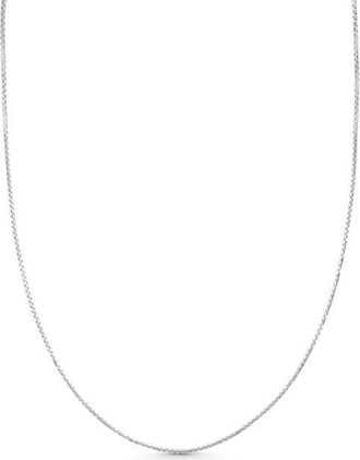 Bony Levy Mens 14K Rounded Box Chain Necklace in 14K White Gold at Nordstrom, Size 20
