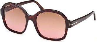 Tom Ford FT1034 HANLEY 52F Womens Sunglasses Tortoiseshell Size 57
