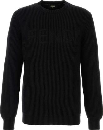 Fendi Maglione con decorazione - Nero