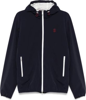 Brunello Cucinelli Giacca con cappuccio - Blu