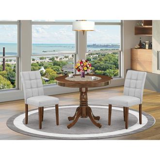East West Furniture 3 Piece Modern Dining Set consists A Dinning Table