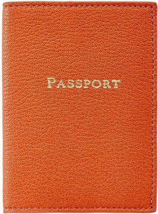 Graphic Image Leather Passport Cover in Orange at Nordstrom