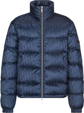 Dior Oblique Down Jacket Navy Blue Technical Jacquard 943C449A4462-C595