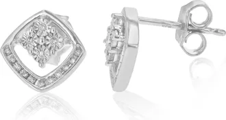 Vir Jewels 1/8 cttw Lab Grown Diamond Composite Earrings in Sterling Silver With Push Backs For Women