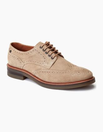 base Mens Hatfield Mens Brogues - Cream - Size: 10