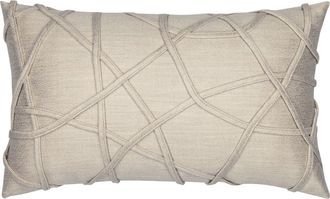 Elaine Smith Illusion Handmade dimensional applique Indoor & Outdoor Woven Accent Pillow in Linen at Nordstrom, Size 12X20