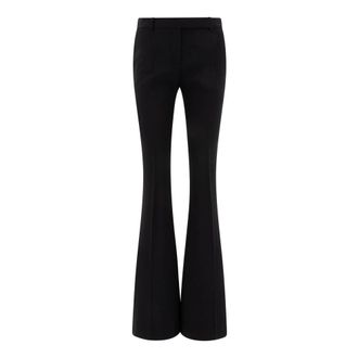 Alexander McQueen Zwarte Bootcut Broek Stijlvol - Dames - Wijde Broeken - Zwart - S - Broeken
