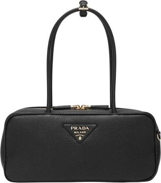 Prada Medium Top-Handle Bag - female - Prada - Shoulder Bags - Black - ONE SIZE - Bags
