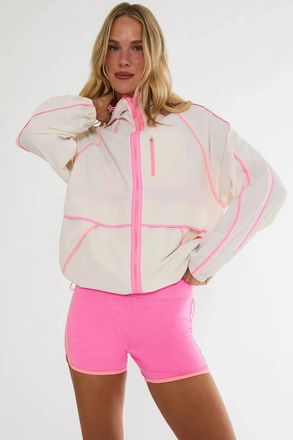 Beach Riot Mel Shoreline Colorblock Jacket In Pink