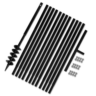 vidaXL Taladro De Tierra Con Mango 100 Mm Con Tubo De Extensi&oacute;n 13 M Acero Vidaxl