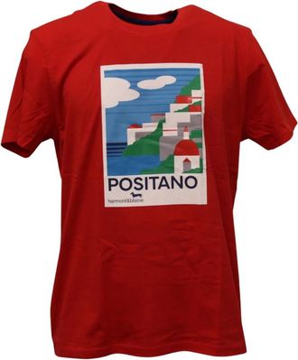 Harmont & Blaine Korte Mouw T-shirt - Heren - T-shirts - Rood - XL - Katoen - Tops