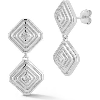 Glaze Jewelry Cubic Zirconia Diamond Drop Earrings in Silver at Nordstrom Rack