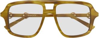 Gucci Pilot Sunglasses - unisex - Gucci - Sunglasses - Brown - 55 MM - Accessories