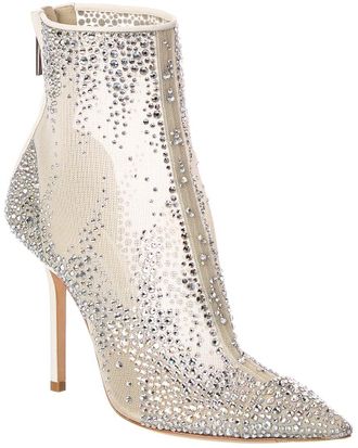 Jimmy Choo London Gardenia 100 Crystal Mesh Boot