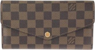 Louis Vuitton Pre-owned Wallets, female, Brown, Size: ONE SIZE Pre-owned Portefeuille Sarah Damier Ebene Long Wallet