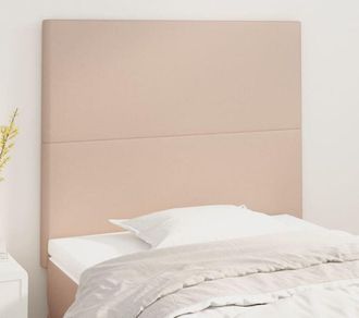 vidaXL Cabeceros 2 Unidades Cuero Sint&eacute;tico Capuchino 100x5x78/88 Cm Vidaxl